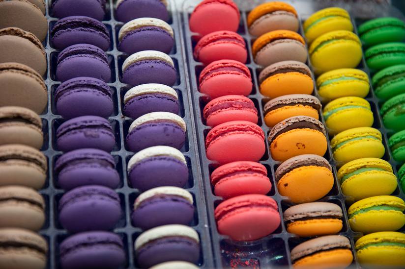 Boutique Central boasts dazzling rows of French macarons for sale./Sara Liba Tolwin