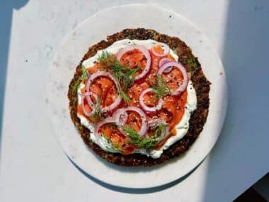 Ryan Nordheimer's giant everything bagel latke.